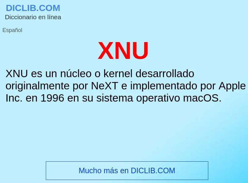 What is XNU - meaning and definition