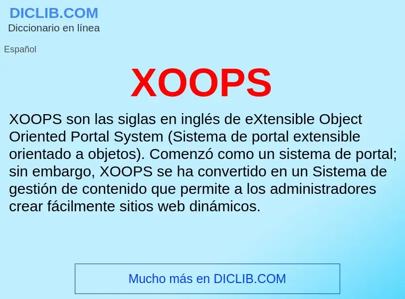 Что такое XOOPS - определение