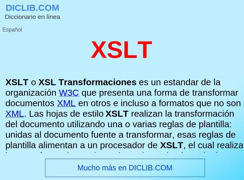 Che cos'è XSLT  - definizione