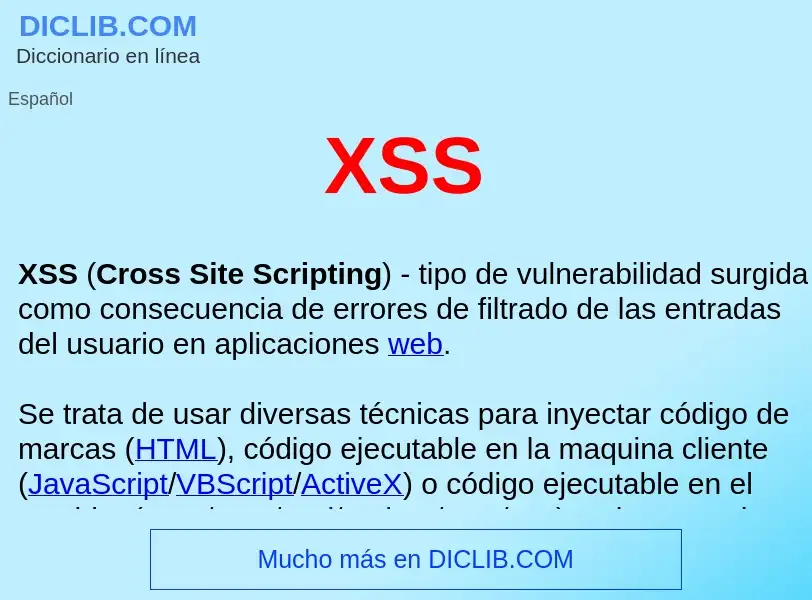 What is XSS  - meaning and definition