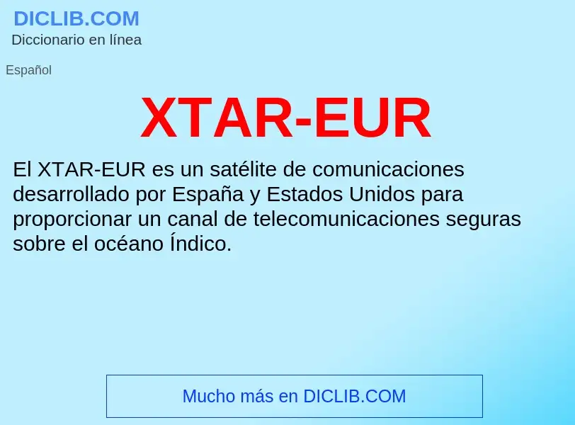 Che cos'è XTAR-EUR - definizione