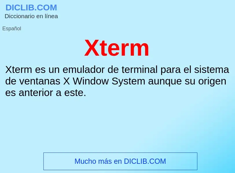 Что такое Xterm - определение