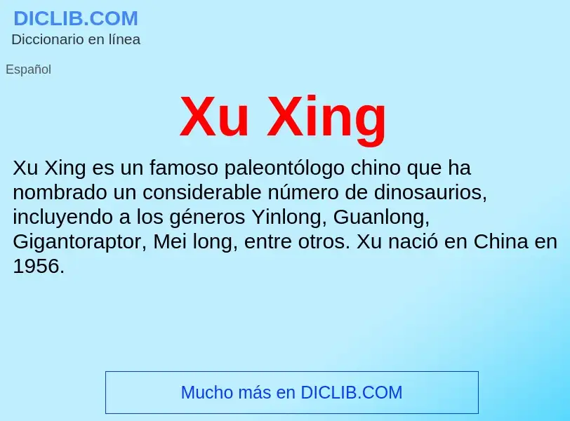 ¿Qué es Xu Xing? - significado y definición