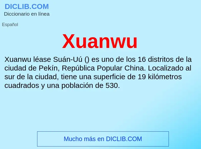 ¿Qué es Xuanwu? - significado y definición