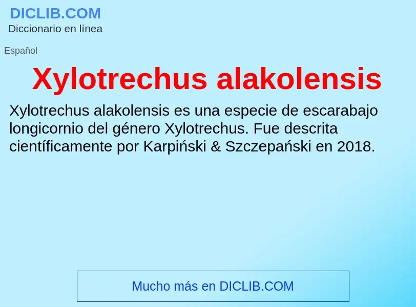 Qu'est-ce que Xylotrechus alakolensis - définition