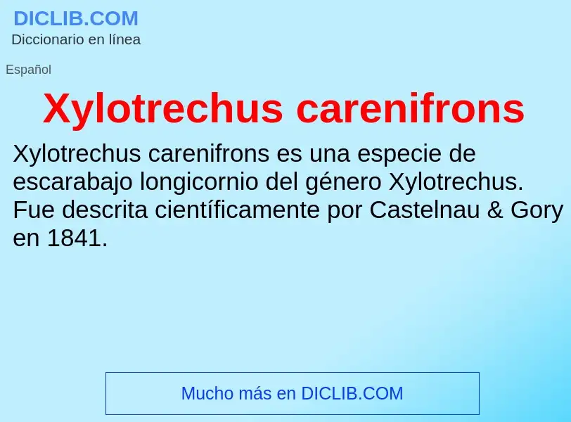 Что такое Xylotrechus carenifrons - определение