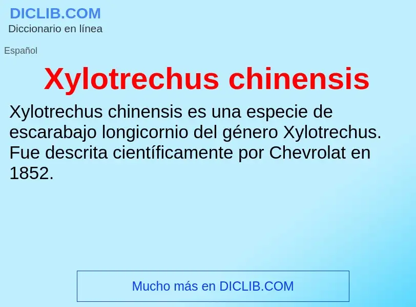 Что такое Xylotrechus chinensis - определение