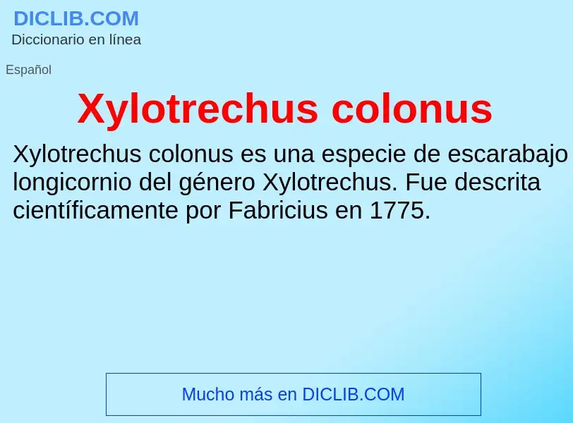 Что такое Xylotrechus colonus - определение