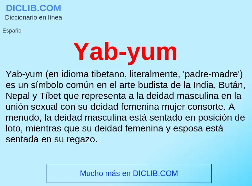 O que é Yab-yum - definição, significado, conceito