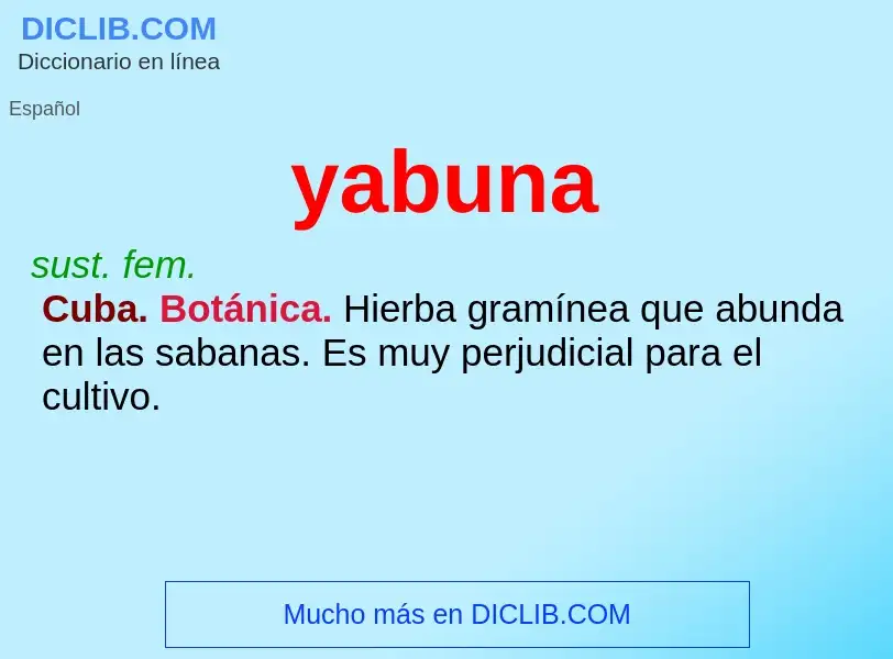 Was ist yabuna - Definition