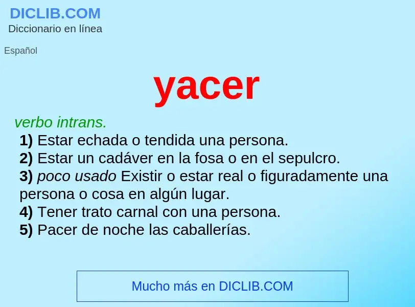 Wat is yacer - definition