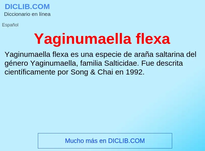 What is Yaginumaella flexa - definition