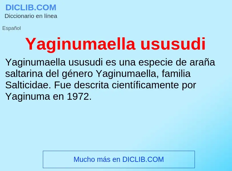 What is Yaginumaella ususudi - definition