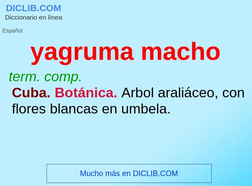 O que é yagruma macho - definição, significado, conceito