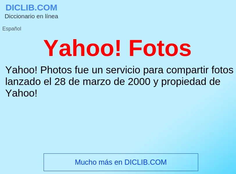 O que é Yahoo! Fotos - definição, significado, conceito