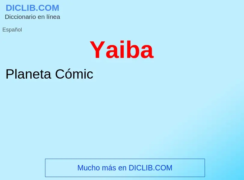 What is Yaiba - definition