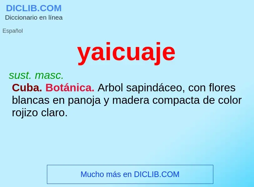 O que é yaicuaje - definição, significado, conceito