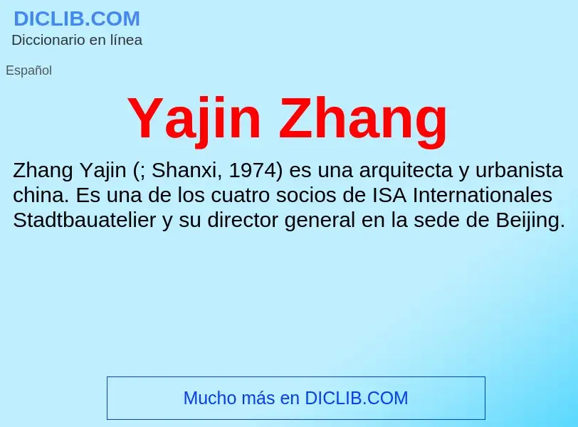 What is Yajin Zhang - definition