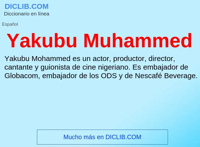 What is Yakubu Muhammed - definition