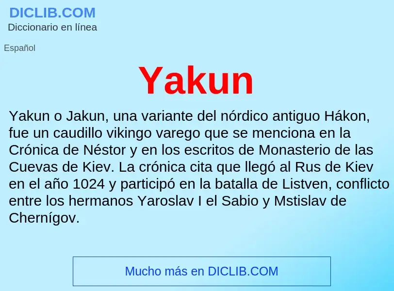 What is Yakun - definition