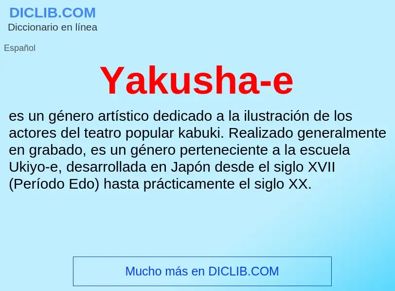 What is Yakusha-e - definition