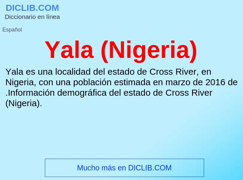 What is Yala (Nigeria) - definition