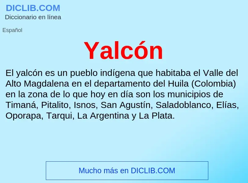 What is Yalcón - definition