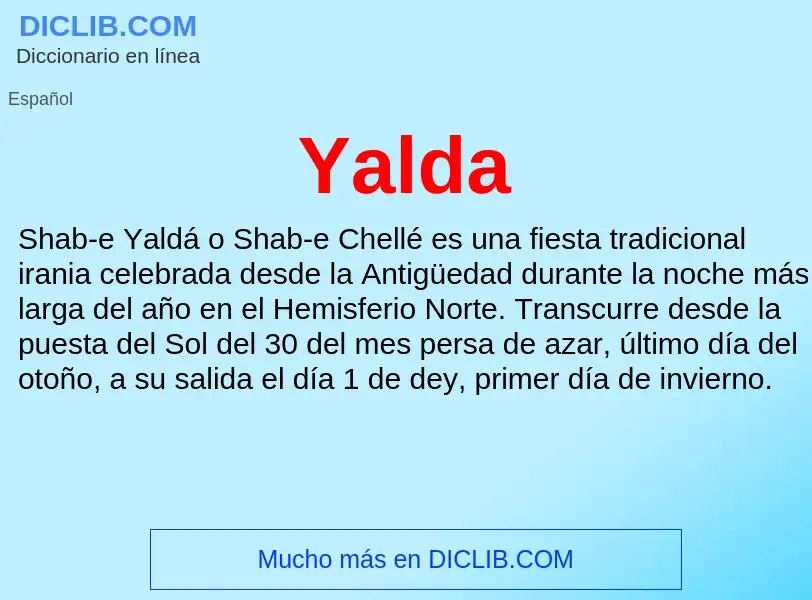 What is Yalda - definition