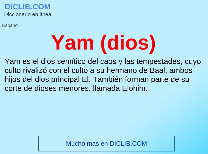 What is Yam (dios) - definition