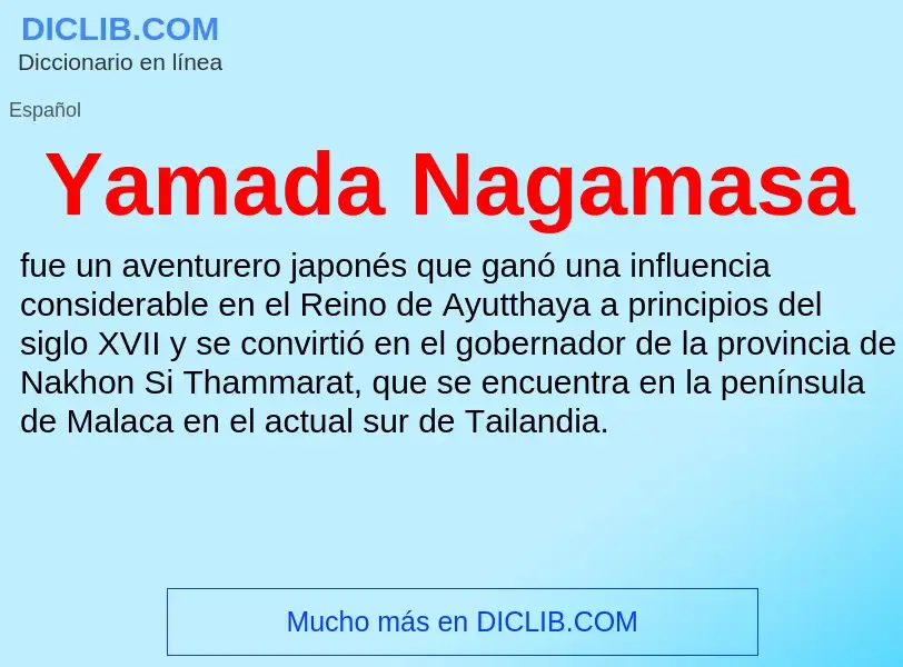 Qu'est-ce que Yamada Nagamasa - définition