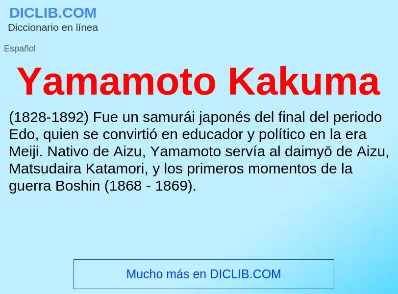 What is Yamamoto Kakuma - definition