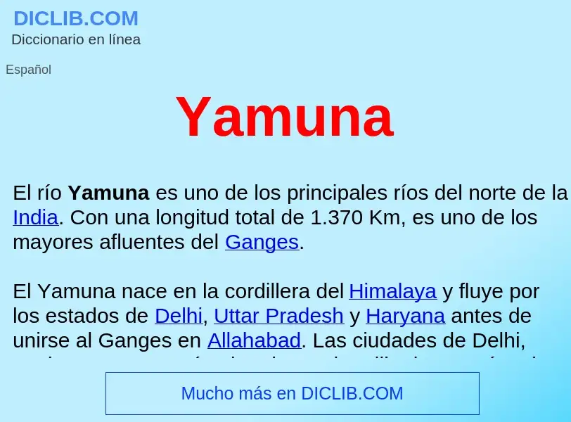 ¿Qué es Yamuna ? - significado y definición