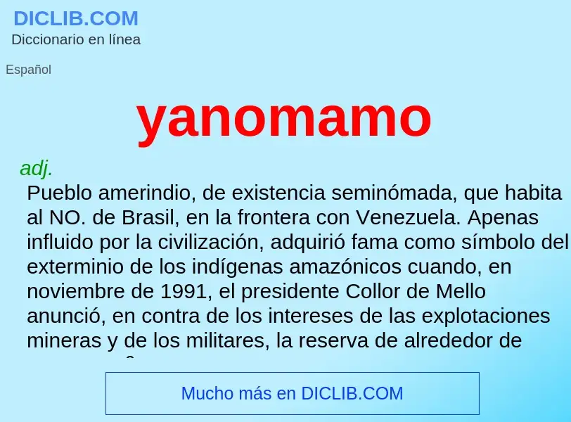 O que é yanomamo - definição, significado, conceito