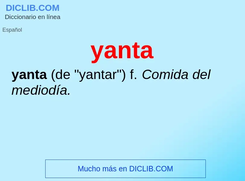 O que é yanta - definição, significado, conceito