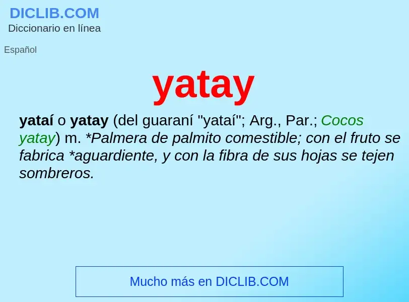 O que é yatay - definição, significado, conceito