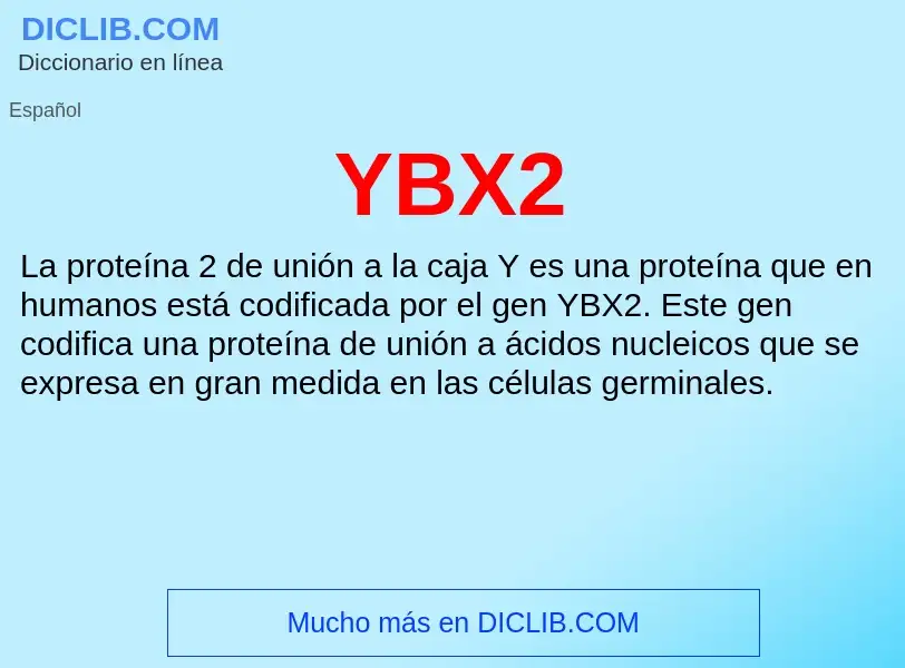 O que é YBX2 - definição, significado, conceito