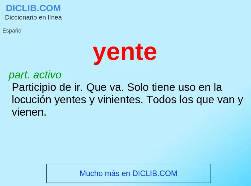 O que é yente - definição, significado, conceito