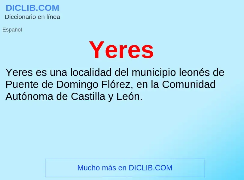 What is Yeres - definition