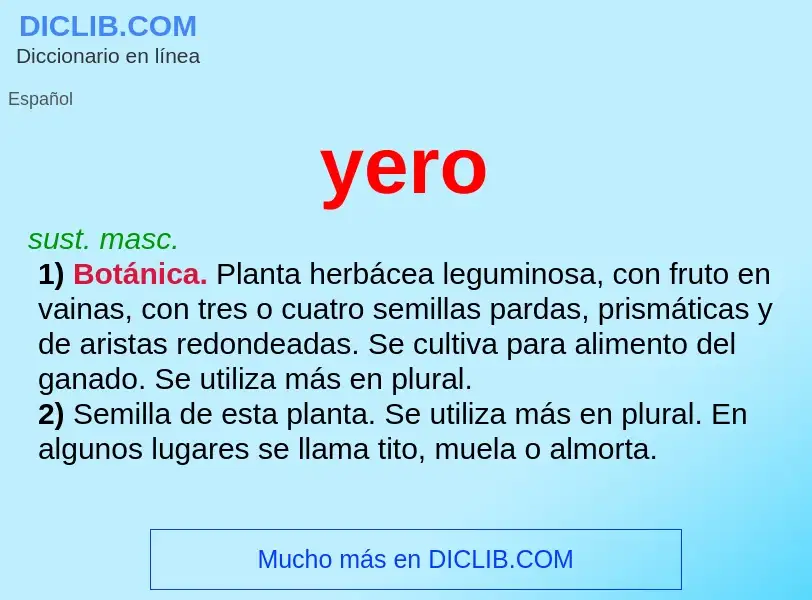 O que é yero - definição, significado, conceito