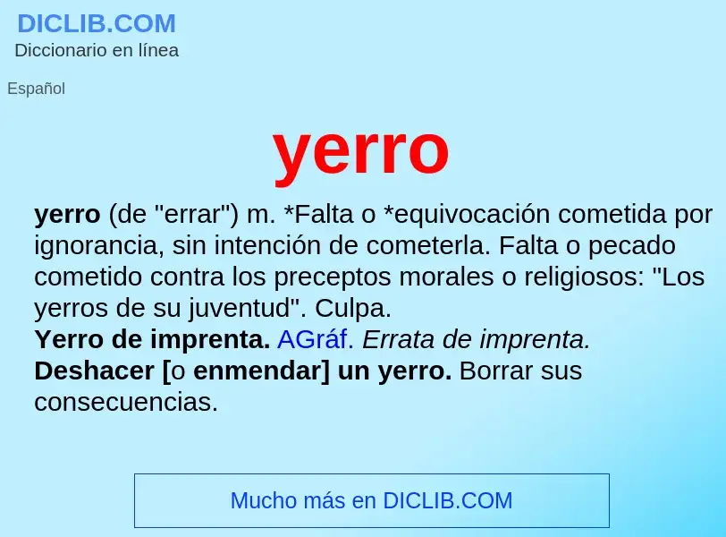 Wat is yerro - definition