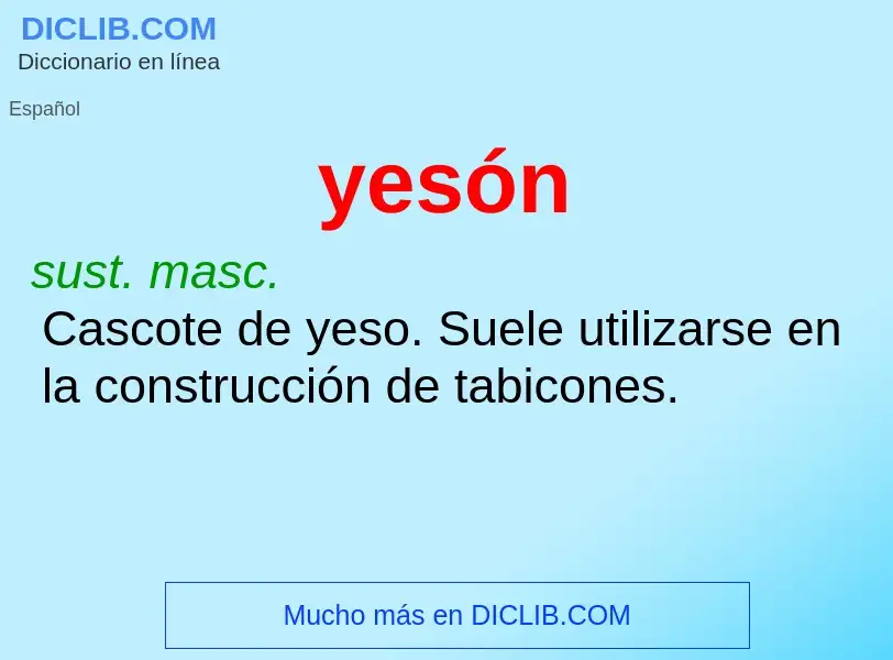 O que é yesón - definição, significado, conceito