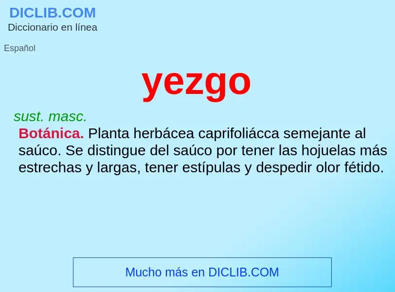 O que é yezgo - definição, significado, conceito