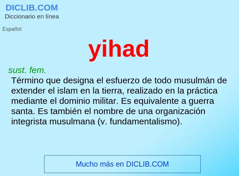 O que é yihad - definição, significado, conceito