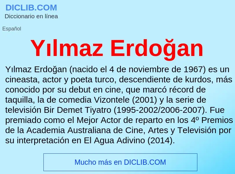 What is Yılmaz Erdoğan - definition