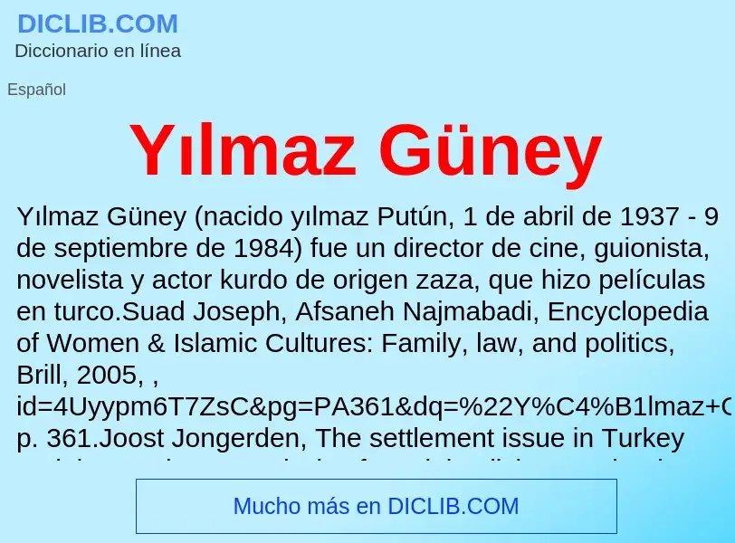 What is Yılmaz Güney - definition