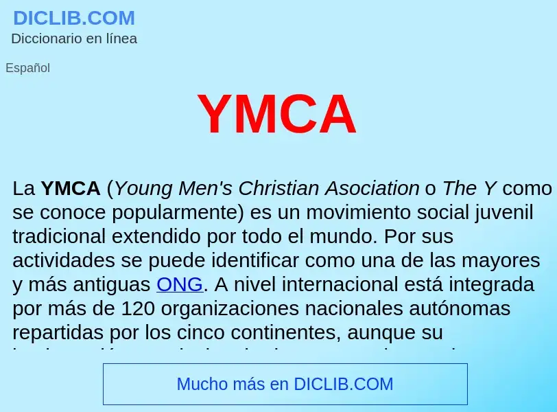 O que é YMCA  - definição, significado, conceito