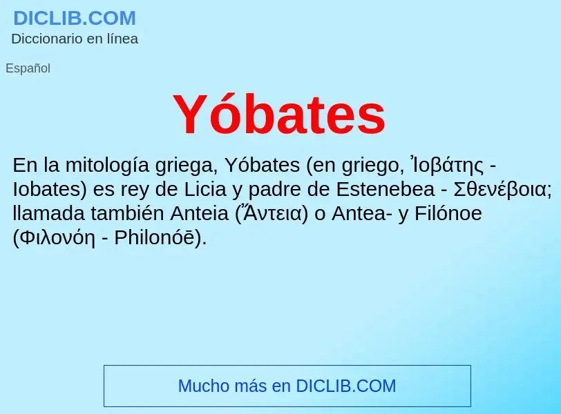 What is Yóbates - definition