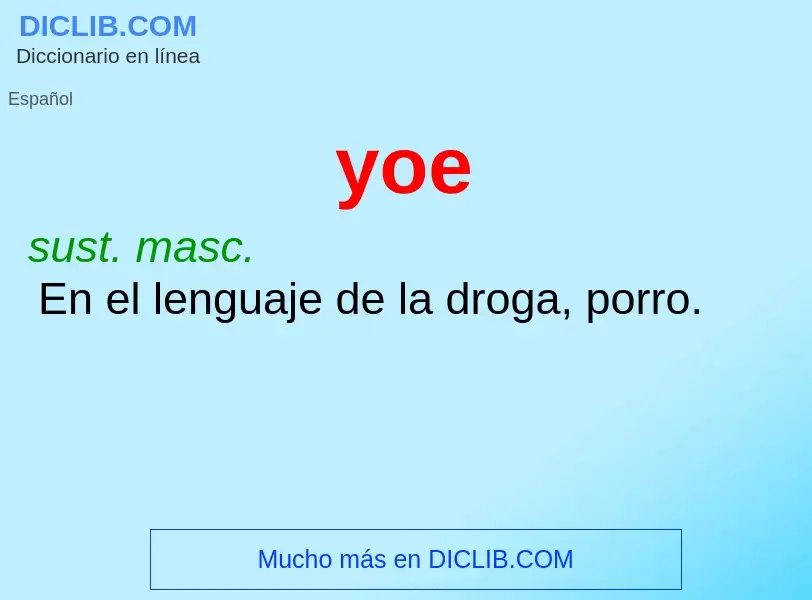 O que é yoe - definição, significado, conceito