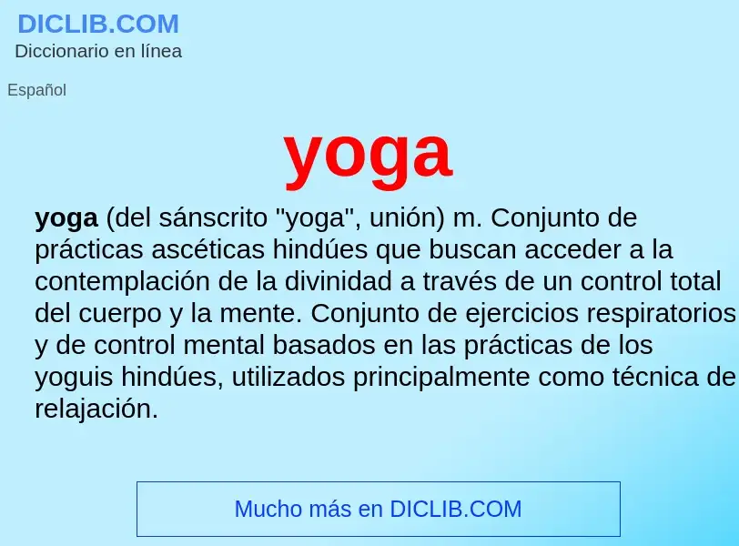 ¿Qué es yoga? - significado y definición