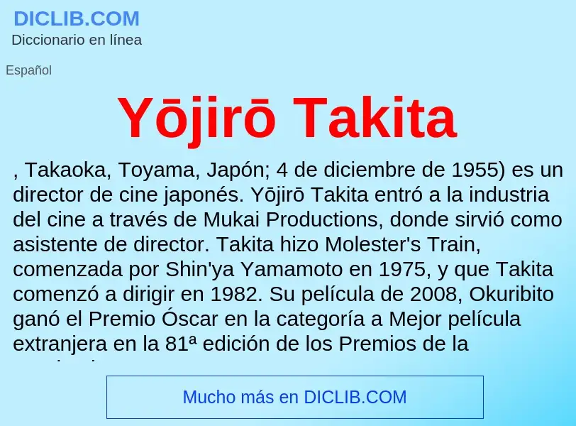 What is Yōjirō Takita - definition